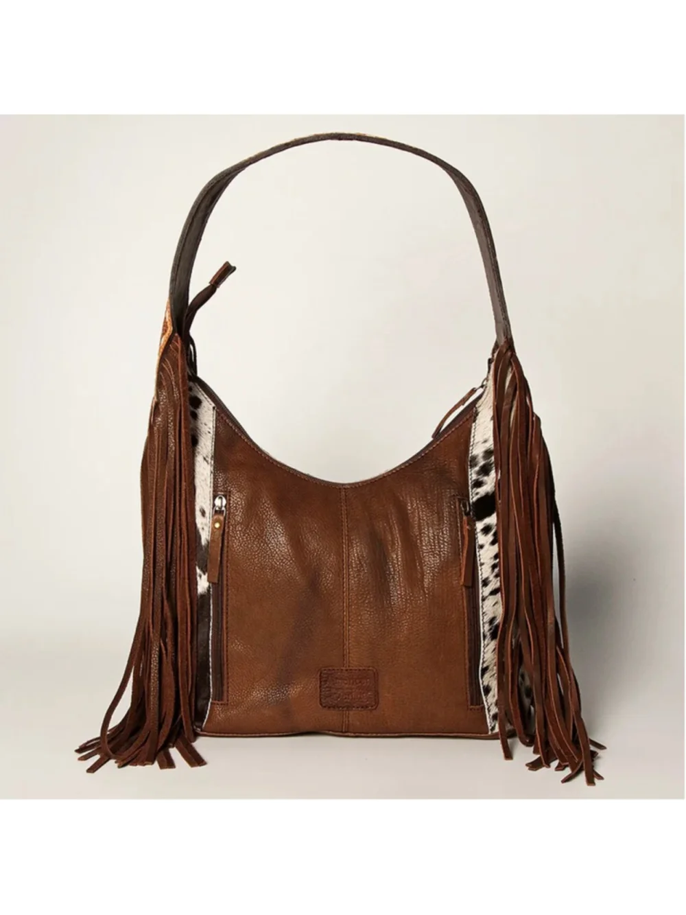 American Darling Western Fringe Cowhide Hobo Bag